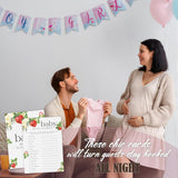 Hilarious Baby Shower Games, Baby Word Scramble Game Cards, Strawberry Sweet Party Decorations Favors Ideas -30 Pcs, 5X7 In - H04