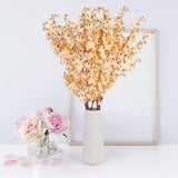 Artificial Orchids Silk Flowers, 8 Pcs Orchids Silk Fake Flowers In Bulk Flowers Artificial For Indoor Outdoor Wedding Home Office Decoration (Champagne)