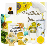 Sunflower Gift Box, Sending Sunshine Gifts For Women, Get Well Soon Care Package, Valentine'S Day Gift Basket For Girlfriend Mom Sister With Mug And Warm Blanket