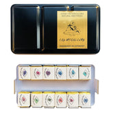 Metallic Watercolor Paints Set Handmade Glitter Shimmering Double Color Water Color Solid Paint Include 12 Colors In Portable Tin Box For Artists, Professionals (Fruit Midsummer)