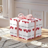 Mom'S Birthday Wrapping Paper Roll, Festive Balloon Hearts Happy Birthday Wrapping Paper For Mum Gift Wrap For Mom'S Birthday, Mother'S Day?For Women, Female, Mini Roll, 17 Inches X 16.4 Feet