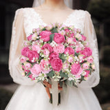 8 Packs Peonies Artificial Flowers, Mixed Pink Artificial Peonies, Silk Peonies Flowers Fake Peonies Artificial Flowers Peonies Bouquet For Centerpiece Table Wedding Party Home Decor