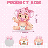 40Pcs Baby Shower Scratch Off Poop Game Cards With Diy Film Stickers For Baby Shower Party Favor Supplies(Pink)