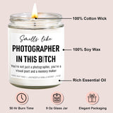 Funny Scented Candle, Photographer Gifts For Men, Women, Photography Gifts For Photographers, Camera Lovers - Photography Accessories, Cool Christmas Presents For Wedding Photographer - 9 Oz