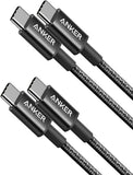 2 Pack USB C to USB C Cable 3.3FT 60W Fast Charging Cord for iPhone 17 iPad Mini 6 Samsung Black