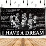 Martin Luther King Backdrop 71×43 Inch African American MLK Day Party Decor