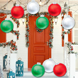 9 Pcs Outdoor Christmas Decorations,11 Inch Large Inflatable Christmas Balls,Christmas Ornaments Decor For Front Door Ya