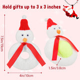 4 Pcs Snowman Plush Gift Decor For Christmas Stocking Stuffer Chocolate Cover And Candies Cover For Christmas Box Fillers