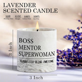 Boss Lady Candle - Boss Appreciation Gift For Women, Superwoman Mentor Manager Christmas Birthday Gifts, Office Decor 6Oz