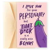 Valentines Day Card For Him, Husband From Wife, Her - Funny Anniversary Card Gifts For Husband, Boyfriend, Men - Birthday Gift Idea To Lover, Boyfriend - Greeting Card