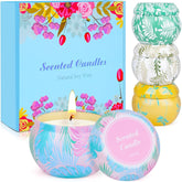 Scented Candles Bulk Gifts For Women, Aromatherapy Candle For Home Scented,Natural Soy Candle, Small Candles For 180 Hours Burning Time, Candle Set For Mother, Women, Friends And Coworkers