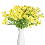 Artificial Daisy Flowers 8-Pack Fake Chamomile Bouquet - Realistic Floral Home Decor For Living Room, Bedroom, Wedding Silk Lifelike Flowers(Long Yellow)