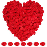 200Pcs Mini Artificial Rose Artificial Fake Rose Head Foam Artificial Rose For Diy Crafts Wedding Party Valentine'S Day Festival Home Decoration (Red, 200)