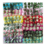 Mini Fake Rose Flower Heads 144Pcs Mini Artificial Roses Diy Wedding Flowers Accessories Make Bridal Hair Clips Headbands Dress (Bottom Add Gauze) Multicolor