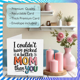 Mom Birthday Card - No Better - Happy Birthday Card For Mom From Son Daughter, 5.7 Inch No Better Bday Greeting Cards