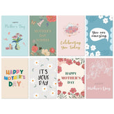 Funny 24 Mother'S Day Cards Set With Heartfelt Wishes, 8 Assorted Designs Of Floral Mothers Day Cards, Boxed Mother'S Day Wishes Cards For Friends Family, 4 * 6In