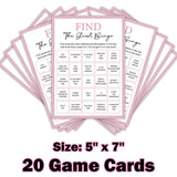 Find The Guest Bingo - Birthday Party Games Set, Girls Night & Sleepover Slumber Party Supplies - 20 Game Cards For Teens, Adults & Daughters - Y004