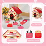Puppy Love Valentines Mailbox Kit Dog House Card Box With 30 Pcs Greeting Cards For Exchange Students Party Favor