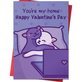 Valentines Day Card,Valentines Day Cards Gifts For Him Her,Valentines Day Card For Husband Wife Boyfriend Girlfriend Fiance Fiancee Men Women With Cute Cat Couples Design