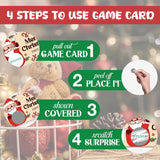 50Pcs Christmas Scratch Off Cards, Xmas Santa Scratcher Tickets, Winter Holiday Party Games Card For Baby Shower Bridal Shower Birthday Favor Supplies - B02