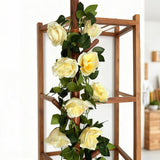 Artificial Flower Garland?2Pcs 7.54 Ft Fake Roses Vines Flowers With Green Leaves,Fake Silk Rose Hanging Vine For Wedding And Birthday Parties, Anniversaries, Home Decor, Wall Arch Decorations