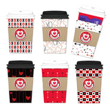 Valentines Day Card For Him - 6 Set Coffee Cup Gift Card Holder Money Holder For Cash Gift Unique Valentines Coffee Cup Gift Card Holder For Boyfriend Girlfriend Coffee Lovers Gifts