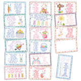 Easter Treasure Hunt Clue Card, Egg Bunny Floral Decor Easter Scavenger Hunt, Set Of 18 Cards And 18 Envelopes, Spring Holiday Celebration Activity Party - Fh1