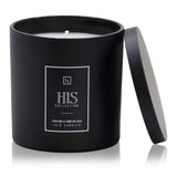 | Leather & Tibetan Oud - His Collection | Luxury Scented Soy Jar Candle | Hand Poured In The Usa | Highly Scented & Long Lasting- 9 Oz.