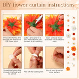 60 Pcs Artificial Flowers Hanging Decoration Wildflower Backdrop Curtains With 10 Hooks 328 Ft Fishing Line Diy Artificial Floral Garland Background Fake Rose For Fall Wedding Wall Arch