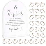 Bridal Shower Ring Hunt Games, Funny Ring Hunt Games, Minimalism Party Games, Bridal Shower Decorations, Wedding Shower Games(1 Sign & 30 Rings)-Xnxb09