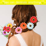 Pink Artificial Sunflower Heads Bulk, 50 Pcs Fake Sunflower Heads Fabric Flowers For Craft, 2.76 Inch Silk Sunflowers For Decorations, Bridal Shower, Farmhouse, Birthday Party