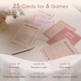 150 Pcs Baby Shower Games Cards Set - 6 Fun Games Including Bingo, Don'T Say Baby, Price Is Right, And More, Perfect For Up To 25 Guests, Ideal For Party Shower Celebrations
