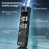 Outdoor Waterproof Power Strip 3 Outlets 3 USB Ports IPX6 6FT Extension Cord