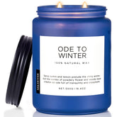 Ode To Winter Soy Candles Strong Scented, 2 Wick Jar Candle 19.4Oz 110 Hour Long Lasting, Lavender Sandalwood Organic Natural Aromatherapy Candle Gifts Bedroom Bathroom Home Decor