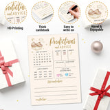 Baby Predictions For Baby Shower Advice Cards - 20 Pcs Bear Baby Shower Games For Boy Or Girl - Fun Gender Reveal Activity For New Parents