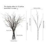 12 Pcs Artificial Curly Willow Branches Plants Decorative Brown Twig Stems Spray Tall For Vase Diy Crafts Wedding Floral Arrangement Home Decor Indoor
