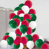Red White And Green Balloons 12 Inch Latex Balloons 81-Pack For Party Balloons For Christmas Wedding Birthday Baby Shower Party Decorations