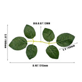 70Pcs Artificial Green Rose Leaves Fake Plant Leaf Bulk Silk Greenery Fake Rose Leaves For Wedding Bouquets Birthday Party Decorations