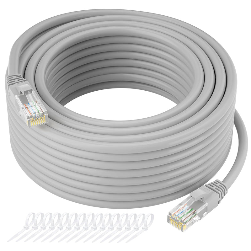 Cat5E Ethernet Cable 150 Ft, Long Cat 5E Internet Cable, Grey Snagless Patch C
