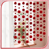 12 Pcs Valentine'S Day Artificial Flower Garlands 6.6 Ft Hanging Rose Decorations With Hooks Wildflower Backdrop Fake Floral Garlands Faux Silk Flower For Wedding Birthday Party(Red)