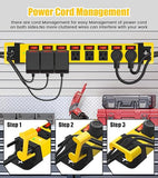 Heavy Duty Power Strip Surge Protector 8 Outlets 6FT Extension Cord Individual Switch Yellow
