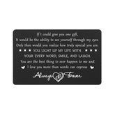 Couples Gifts Engagement Card - Love You Cards Unique For Fathers Day Christmas Valentines Birthday, If I Could Give You One Gift Wallet Card