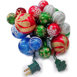Christmas Ball Ornament Lights, 28Ft 25 Bulbs Tree String Lights, Indoor Plug-In Expandable Wire For Holiday Party