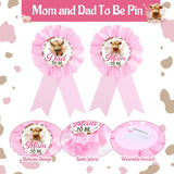 Highland Cow Baby Shower Decorations Mom To Be Sash And Dad To Be Pin Flower Crown For Cow Baby Shower Gender Reveals Party Favors Pregnancy Props Gift