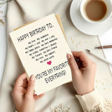 Happy Birthday Card For Men, Boyfriend, Women, Wife, Husband Birthday Card, Birthday Gift Greeting Card, Romantic Bday Card