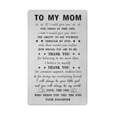 Love Mom Gifts From Daughter - Mom I Will Always Be Your Little Girl - Birthday Card For Mother, Engraved Wallet Card, Mothers Day, Christmas