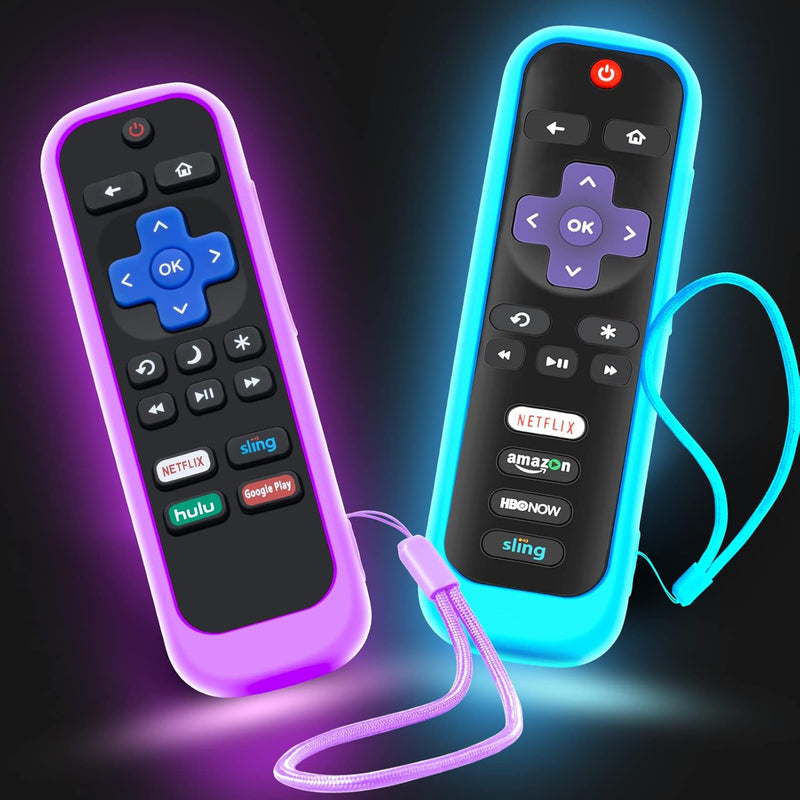 2Pack Case For Roku Remote, Cover For Hisense Roku Tv Steaming Stick/Express U