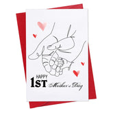 First Mother'S Day Card With Envelope - Happy 1St Mothers Day Greeting Card From Baby Gifts For New Mom Expecting Mother Gifts Cards For Wife From Husband First Time Mom Nursery Decor