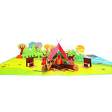 I Love Camping 3D Pop Up Greeting Card – Back To Outdoor Nature Birthday Gift, Awesome Retirement Adventure Present, Happy Family Fishing Trip, Cool Campfire Themed