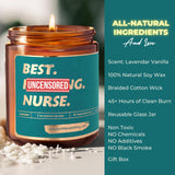 Nurse Gifts For Women - Funny Lavender Vanilla Soy Candle - Best Nurse Ever Gift For Rn Lpn, Nursing School Student For Galentines Day, Graduation, New Job | Cool Nurses Thank You Appreciation Present